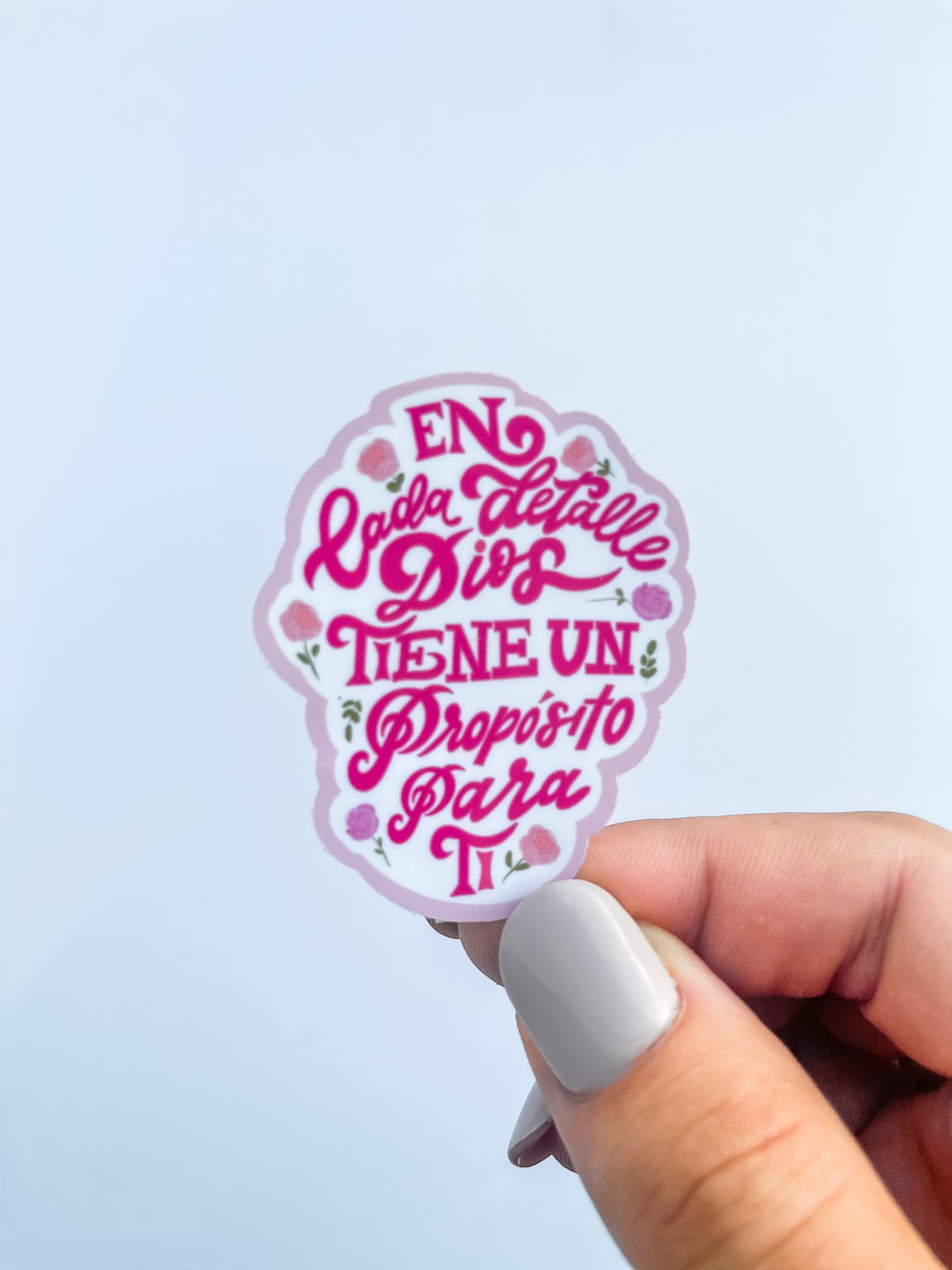sticker En cada detalle Dios tiene un proposito para ti.