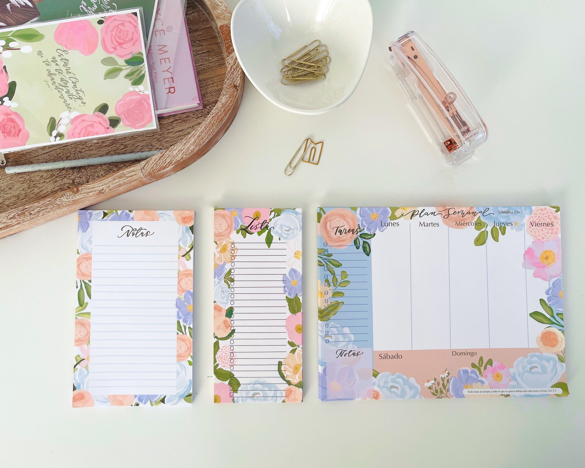 Plan semanal, kit  Flores 3 Productos